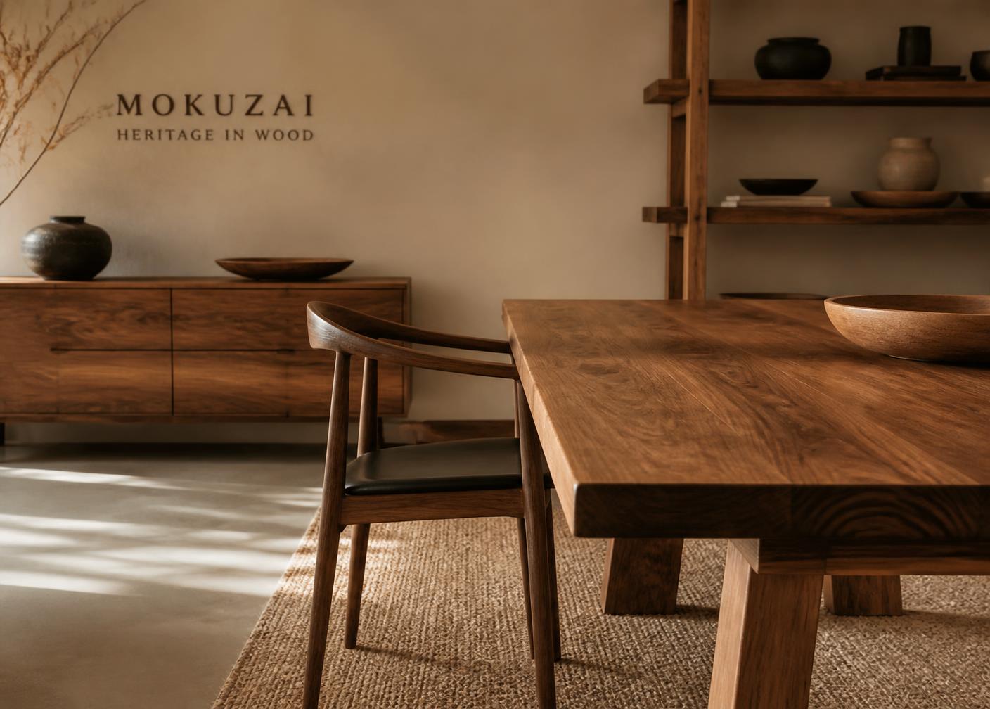Detalle de carpintería en madera de nogal
